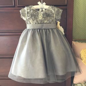 Grey Sequin✨Tulle Special Occasion 💐Dress Size 2t